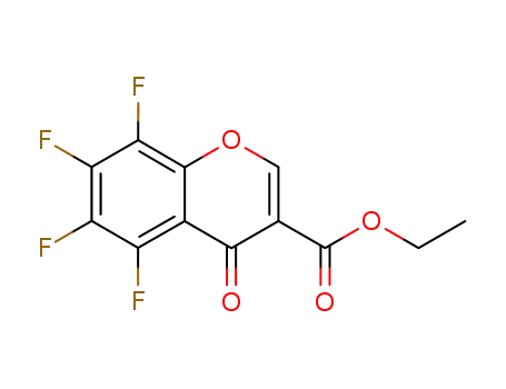 Molecular Structure of 154679-00-2 (3-ethoxycarbonyl-5,6,7,8-tetrafluorochromone)