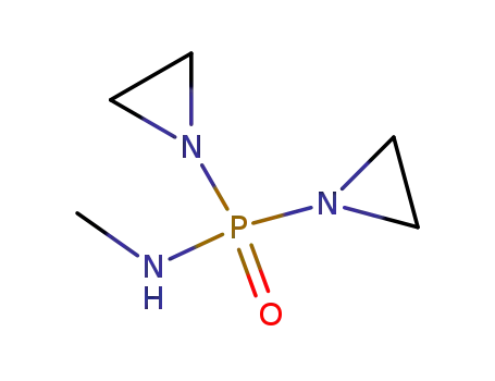 Molecular Structure of 2275-61-8 (Methylaminobis(1-aziridinyl)phosphine oxide)
