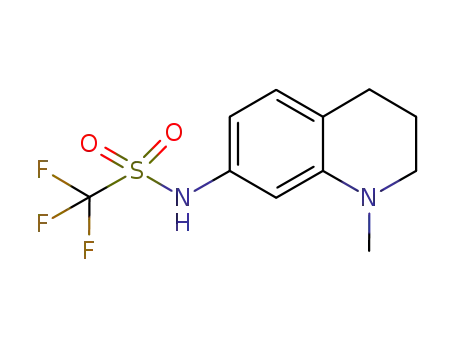 Molecular Structure of 304690-95-7 (Methanesulfonamide, 1,1,1-trifluoro-N-(1,2,3,4-tetrahydro-1-methyl-7-quinolinyl)-)