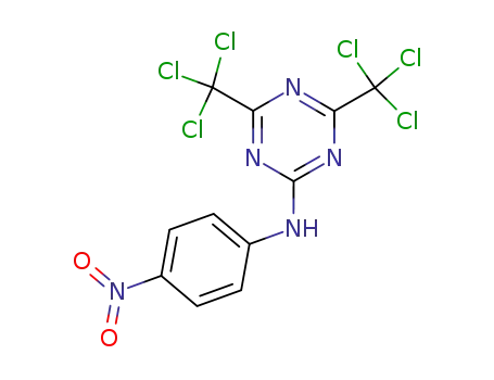 Molecular Structure of 30356-66-2 (N-(4-nitrophenyl)-4,6-bis(trichloromethyl)-1,3,5-triazin-2-amine)