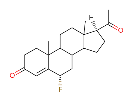 Molecular Structure of 2300-03-0 (6α-Fluoropregn-4-ene-3,20-dione)