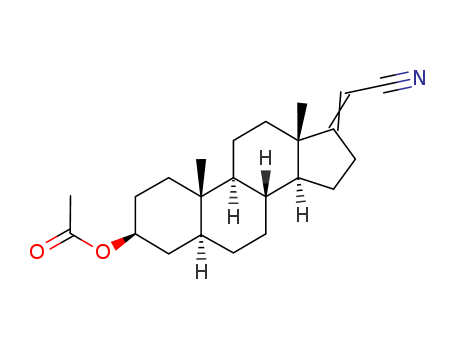 Pregn-17(20)-ene-21-nitrile,3-(acetyloxy)-, (3b,5a)- (9CI) cas  23017-29-0