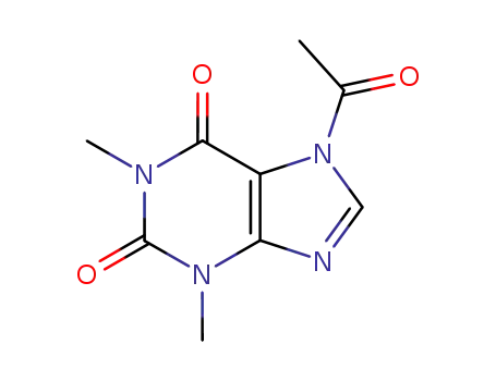 Molecular Structure of 3056-19-7 (1H-Purine-2,6-dione,  7-acetyl-3,7-dihydro-1,3-dimethyl-)