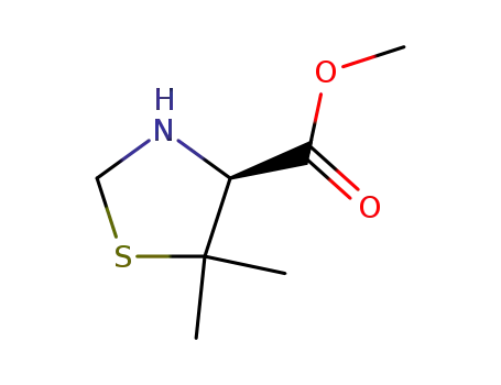 Molecular Structure of 70491-75-7 (methyl (S)-5,5-dimethyl-1,3-thiazolidine-4-carboxylate)
