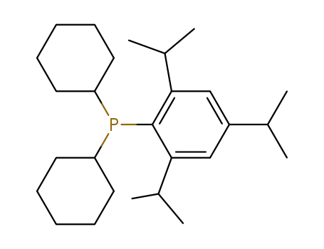 Molecular Structure of 303111-96-8 (((2,4,6 TRI-ISOPROPYL)PHENYL)DI-CYCLOHEXYLPHOSPHINE)