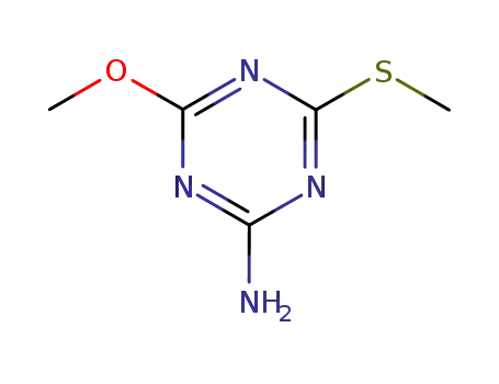 Molecular Structure of 30358-18-0 (2-AMINO-4-METHOXY-6-(METHYLTHIO)-1,3,5-TRIAZINE)