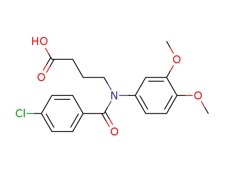 30544-69-5,4-[(4-chlorobenzoyl)(3,4-dimethoxyphenyl)amino]butanoic acid,Butyricacid, 4-[p-chloro-N-(3,4-dimethoxyphenyl)benzamido]- (8CI)