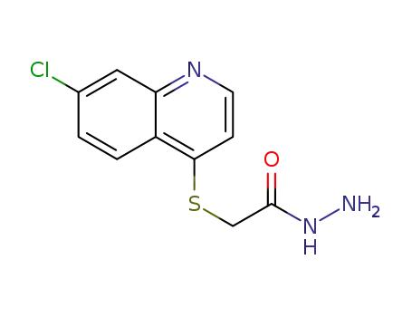 Molecular Structure of 306935-50-2 (2-[(7-CHLOROQUINOLIN-4-YL)THIO]ACETOHYDRAZIDE)