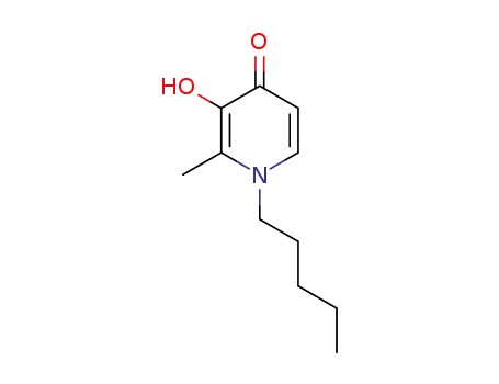 Molecular Structure of 30652-17-6 (3-hydroxy-2-methyl-1-pentylpyridin-4(1H)-one)