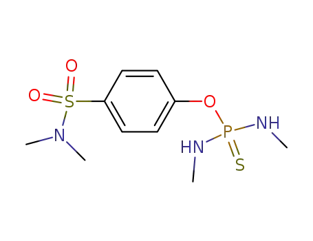Molecular Structure of 3078-78-2 (N,N'-Dimethylphosphorodiamidothioic acid O-[4-(dimethylaminosulfonyl)phenyl] ester)