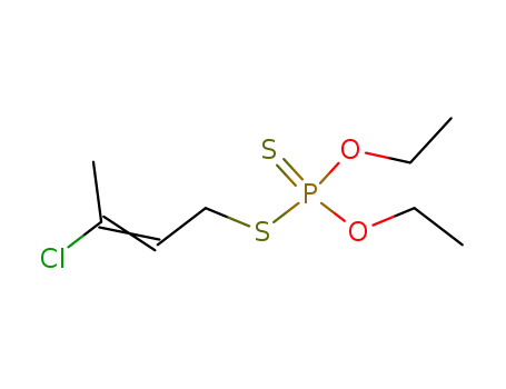 Molecular Structure of 30978-49-5 (S-[(2Z)-3-chlorobut-2-en-1-yl] O,O-diethyl dithiophosphate)