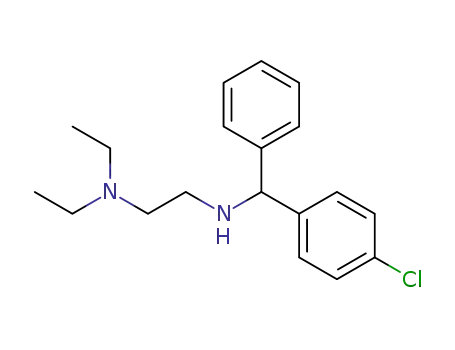 Molecular Structure of 23921-02-0 (N'-[α-(p-Chlorophenyl)benzyl]-N,N-diethylethylenediamine)