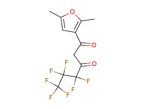 Molecular Structure of 308-42-9 (1-(2,5-dimethylfuran-3-yl)-4,4,5,5,6,6,6-heptafluorohexane-1,3-dione)