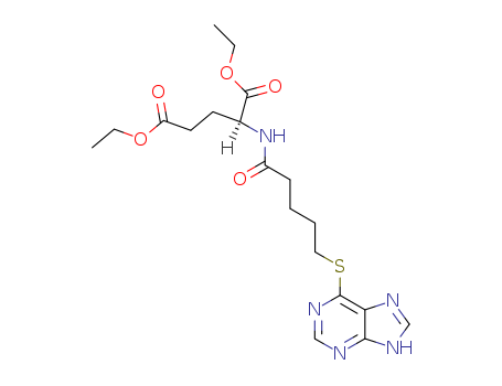 L-Glutamic acid,N-[1-oxo-5-(1H-purin-6-ylthio)pentyl]-, diethyl ester (9CI) cas  23404-74-2