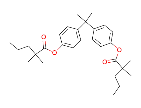 Molecular Structure of 24073-10-7 (propane-2,2-diyldibenzene-4,1-diyl bis(2,2-dimethylpentanoate))
