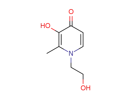 Molecular Structure of 30652-21-2 (3-Hydroxy-1-(2-hydroxyethyl)-2-methyl-4(1H)-pyridinone)