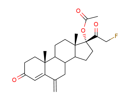 2414-52-0,21-fluoro-6-methylidene-3,20-dioxopregn-4-en-17-yl acetate,Pregn-4-ene-3,20-dione,21-fluoro-17-hydroxy-6-methylene-, acetate (7CI,8CI)