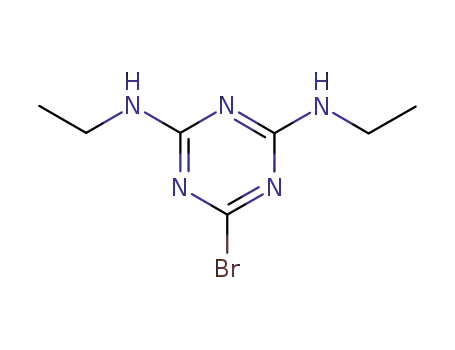 Molecular Structure of 3084-94-4 (6-Bromo-N,N'-diethyl-1,3,5-triazine-2,4-diamine)