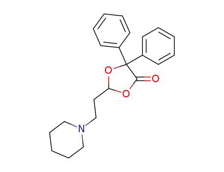 23744-24-3,Pipoxolan Hcl,1,3-Dioxolan-4-one,5,5-diphenyl-2-(2-piperidinoethyl)- (8CI); 5,5-Diphenyl-2-(2'-piperidinoethyl)-1,3-dioxolan-4-one;Pipoxolan