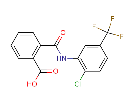 Molecular Structure of 24063-30-7 (2-{[2-chloro-5-(trifluoromethyl)phenyl]carbamoyl}benzoic acid)