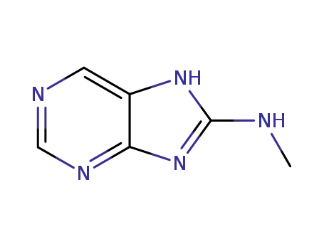 Molecular Structure of 23658-67-5 (1H-Purin-8-amine, N-methyl- (9CI))