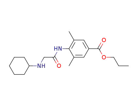 Benzoic acid, 4-(2-(cyclohexylamino)acetamido)-3,5-dimethyl-, propyl ester