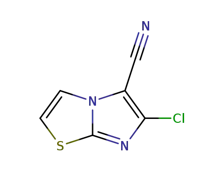 Molecular Structure of 23576-90-1 (6-CHLOROIMIDAZO[2,1-B][1,3]THIAZOLE-5-CARBONITRILE)