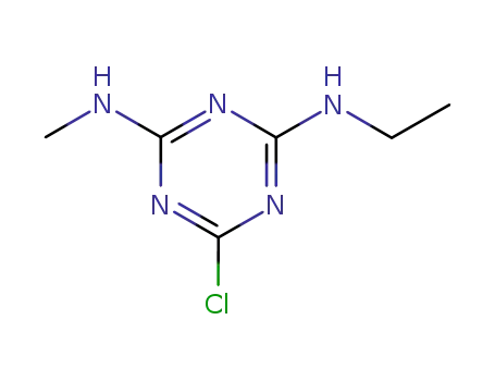 Molecular Structure of 3084-92-2 (2-Chloro-4-(ethylamino)-6-(methylamino)-1,3,5-triazine)