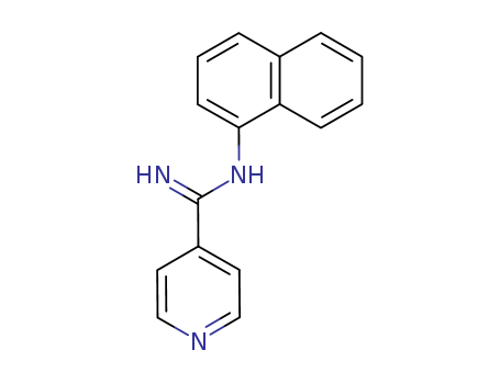 23565-16-4,N-(1-Naphtyl)isonicotinamidine,N-1-Naphthylisonicotinamidine;Naphthyl-1'-pyridino-4-amidin;ISONICOTINAMIDINE,N-1-NAPHTHYL;N-NAPHTHALEN-1-YLISONICOTINAMIDINE;4-Pyridinecarboximidamide,N-1-naphthlenyl;