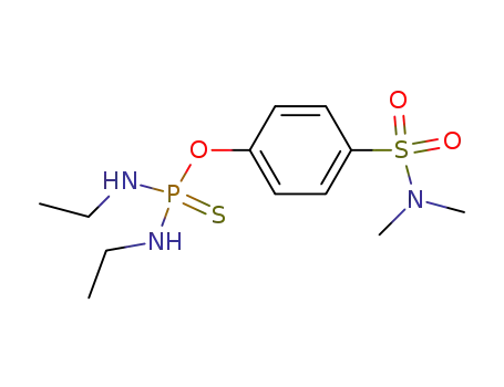 Molecular Structure of 3062-58-6 (N,N'-Diethylphosphorodiamidothioic acid O-[p-(dimethylaminosulfonyl)phenyl] ester)