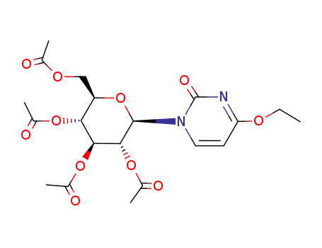Molecular Structure of 23707-29-1 (4-ethoxy-1-(2,3,4,6-tetra-O-acetylhexopyranosyl)pyrimidin-2(1H)-one)
