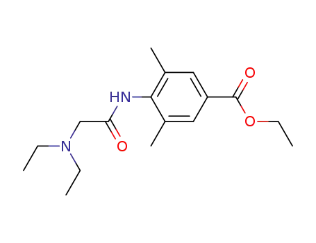 Benzoic acid, 4-(2-(diethylamino)acetamido)-3,5-dimethyl-, ethyl ester
