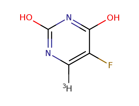 Molecular Structure of 23935-92-4 (5-FLUOROURACIL, [6-3H]-)