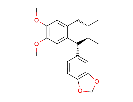 Molecular Structure of 24150-38-7 (5-[(1S)-1,2,3,4-Tetrahydro-6,7-dimethoxy-2β,3α-dimethylnaphthalen-1-yl]-1,3-benzodioxole)