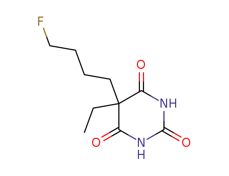 Molecular Structure of 309-76-2 (5-Ethyl-5-(4-fluorobutyl)barbituric acid)