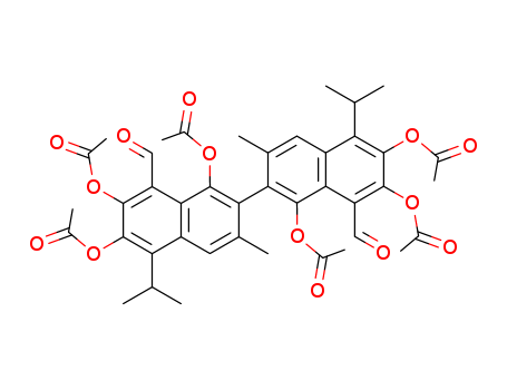 [2,2'-Binaphthalene]-8,8'-dicarboxaldehyde,1,1',6,6',7,7'-hexakis(acetyloxy)-3,3'-dimethyl-5,5'-bis(1-methylethyl)-