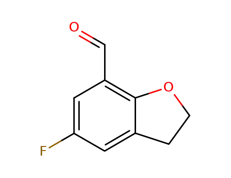 Molecular Structure of 245762-36-1 (5-FLUORO-2,3-DIHYDROBENZOFURAN-7-CARBOXALDEHYDE)