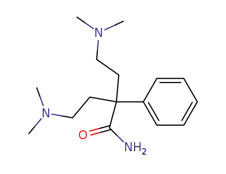 Molecular Structure of 3120-59-0 (4-(Dimethylamino)-2-[2-(dimethylamino)ethyl]-2-phenylbutyramide)