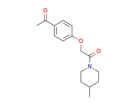Molecular Structure of 31189-06-7 (4'-[[2-(4-Methylpiperidino)-2-oxoethyl]oxy]acetophenone)