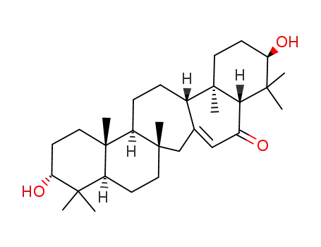 Molecular Structure of 24513-51-7 (3α,21β-Dihydroxy-C(14a)-homo-27-norgammaceran-14-en-16-one)