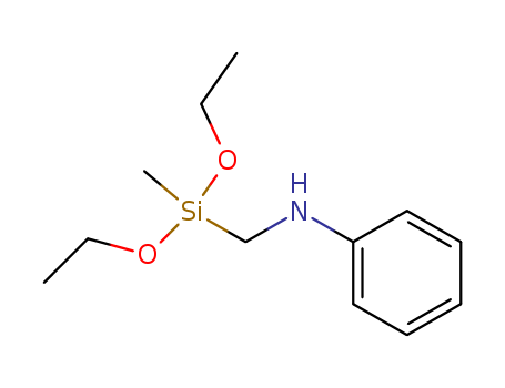 2452-94-0,anilinomethyl-(diethoxymethyl)silicon,Aniline,N-[(diethoxymethylsilyl)methyl]- (6CI,7CI,8CI);(Anilinomethyl)diethoxymethylsilane; AM 2; AM 2 (silane derivative);Diethoxymethylphenylaminomethylsilane; Methyl(phenylaminomethyl)diethoxysilane