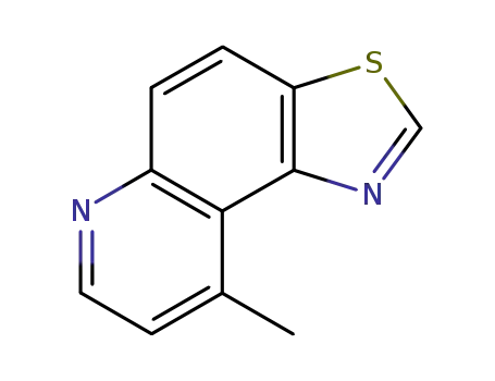 Molecular Structure of 3119-43-5 (Thiazolo[4,5-f]quinoline, 9-methyl- (7CI,8CI,9CI))