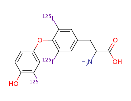 24359-14-6,O-[4-Hydroxy-3-(125I)iodophenyl]-3,5-di(125I)iodo-L-tyrosine,Alanine,3-[4-(4-hydroxy-3-iodo-125I-phenoxy)-3,5-di(iodo-125I)phenyl]-, L- (8CI);Liothyronine I-125