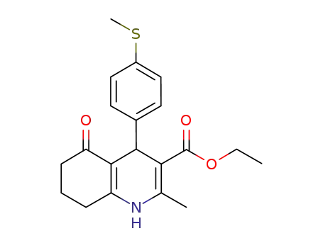 Molecular Structure of 312527-79-0 (ethyl 2-methyl-4-[4-(methylsulfanyl)phenyl]-5-oxo-1,4,5,6,7,8-hexahydro-3-quinolinecarboxylate)