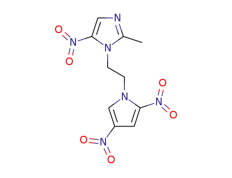 Molecular Structure of 3130-52-7 (1-[2-(2,4-dinitro-1H-pyrrol-1-yl)ethyl]-2-methyl-5-nitro-1H-imidazole)