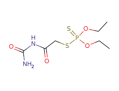 Molecular Structure of 2425-16-3 (S-[2-(carbamoylamino)-2-oxoethyl] O,O-diethyl phosphorodithioate)