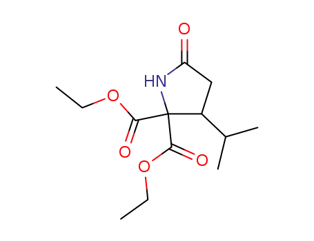 Molecular Structure of 2445-91-2 (Diethyl=3-isopropyl-5-oxo-2,2-pyrrolidinedicarboxylate)