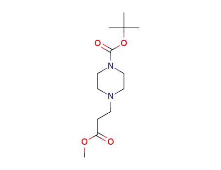 Molecular Structure of 656803-51-9 (tert-butyl 4-(3-Methoxy-3-oxopropyl)piperazine-1-carboxylate)