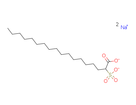 Octadecanoic acid,2-sulfo-, sodium salt (1:2)