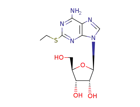 Molecular Structure of 31528-52-6 (2-(Ethylthio)adenosine)